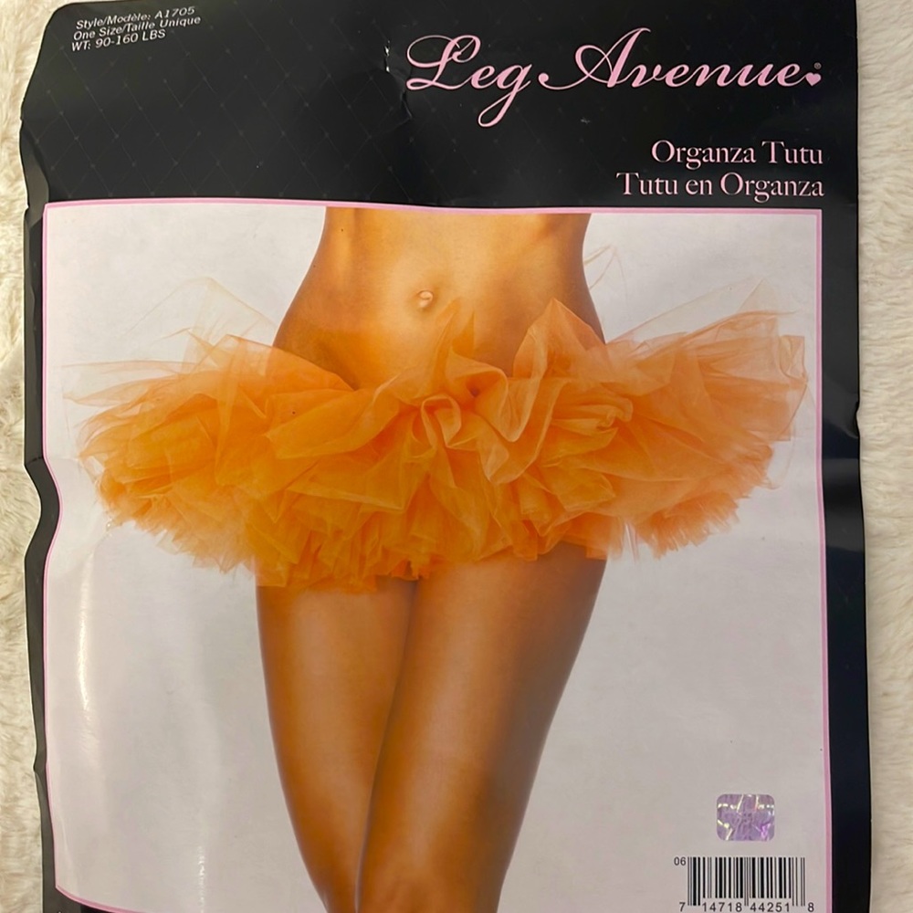 Orange Organza Leg Avenue Tutu ONE SIZE
New Old Stock
One Size / 90-160 Lbs